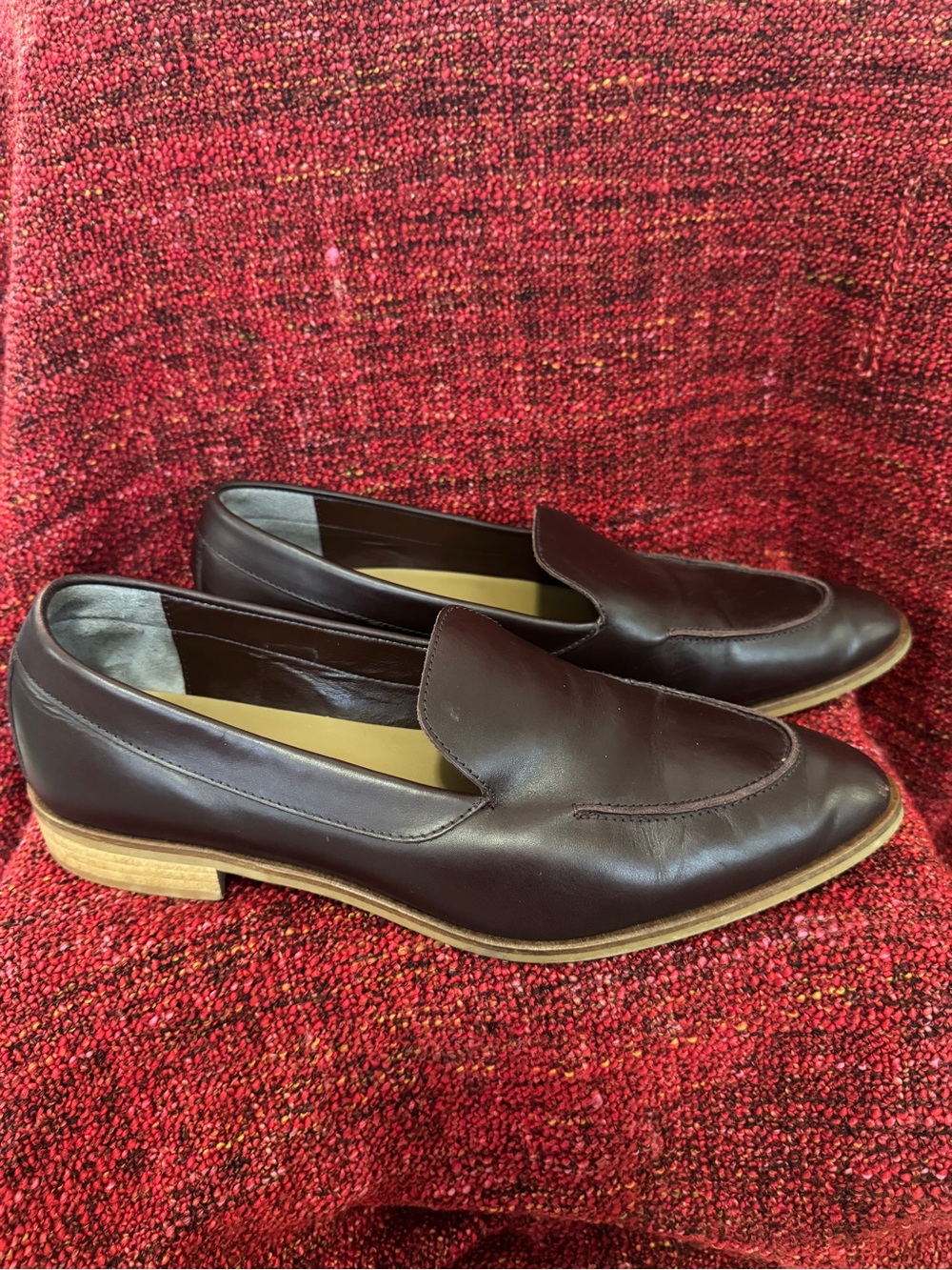 Everlane Women's The Modern Loafer, Burgundy Leather, Size 10